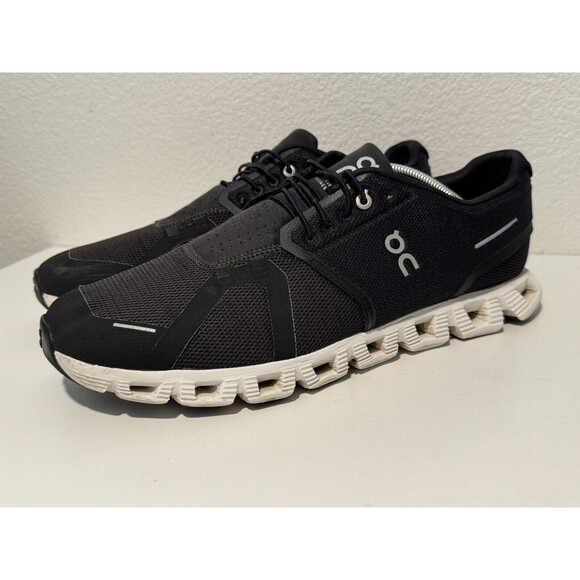 On Cloud 5 Mens Running Shoes Sz 13 Black White Sneakers Active Gym Casual Work main image 4
